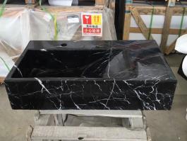 Nero Marquina marble wash basin