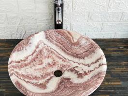Red Onyx round wash basin
