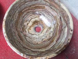 Water onyx round wash basin
