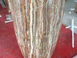 Water onyx pedestal wash basin
