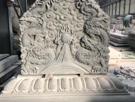 Grey granite relief