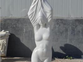White marble woman statue