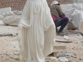White marble man statue