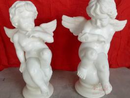 White marble little angel statue