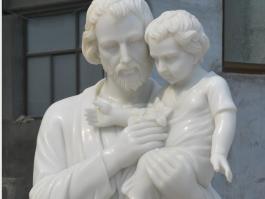 White marble Hierarch statue