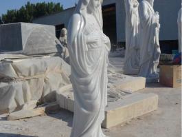 Virgin Mary stone statue
