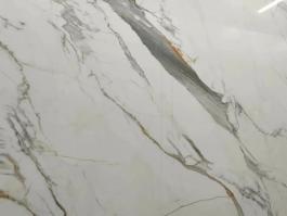 Calacatta Gold marble look sintered stone slab