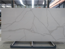 Calacatta marble look quartz slab