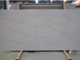 Calacatta white marble look quartz slab