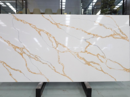 Marble look quartz stone slab