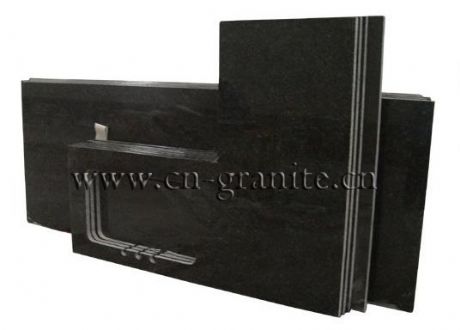 Black granite countertop