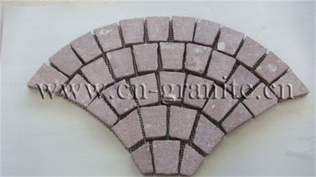 red paving stone